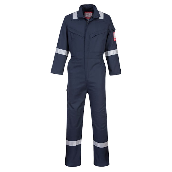 Portwest Bizflame flamskyddad overall/skyddsoverall för män S/ Navy S/R