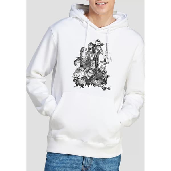 The Nightmare Before Christmas Herrarnas Jack Sally Monster Ritning White L