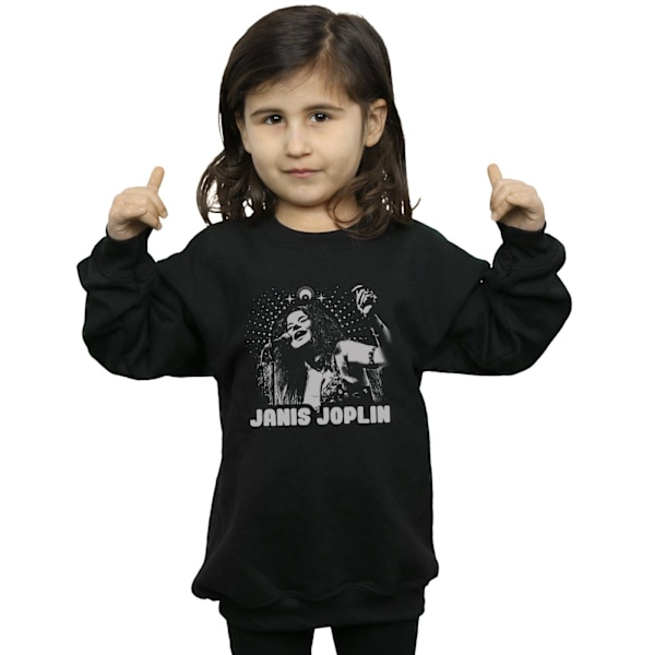 Janis Joplin Girls Spiritual Mono Sweatshirt 9-11 år Svart Black 9-11 Years