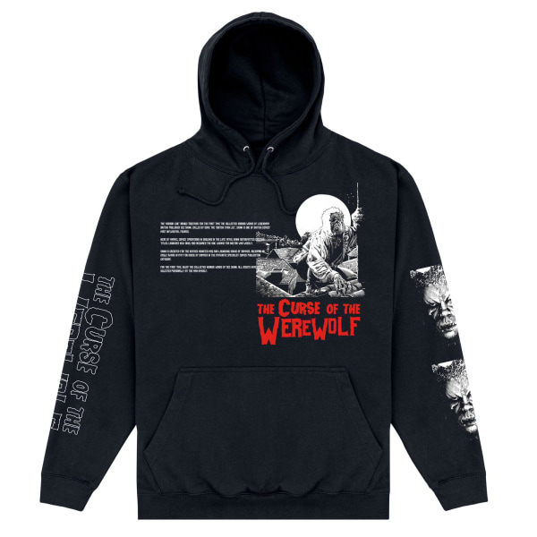 Skräck linje Unisex vuxen The Curse Of The Werewolf Graphic Prin Black XXL