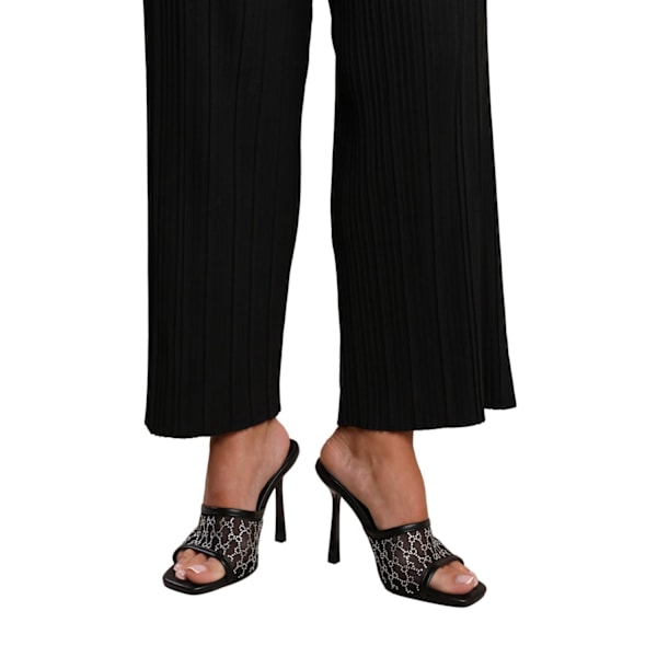 Where's That From Dam/Damer Lissabon Diamante Mesh Peep Toe M Black 4 UK