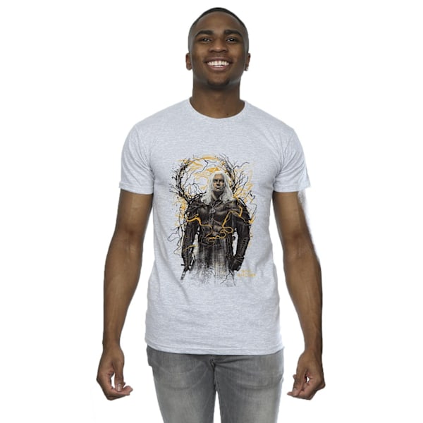 Netflix The Witcher Smoking Wolf T-shirt S Sports Grey för män Sports Grey S