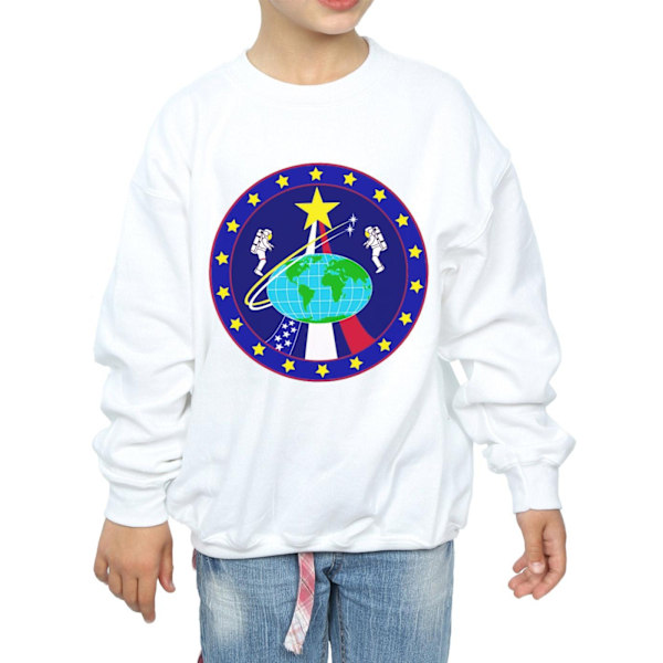 NASA Girls Classic Globe Astronauts Sweatshirt 12-13 år Vit White 12-13 Years