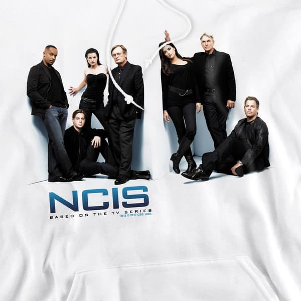NCIS Herr Vit Room Hoodie S Vit White S