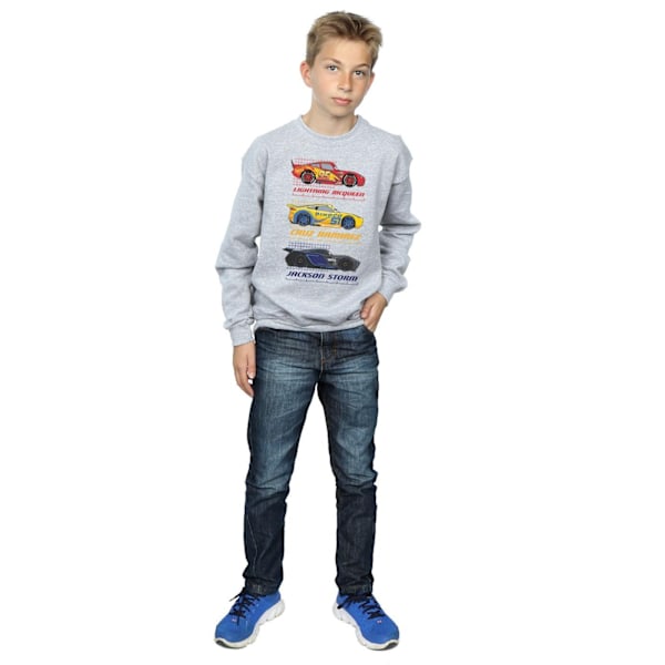 Cars Boys Racer Profile Bomullströja 7-8 År Sports Grey Sports Grey 7-8 Years