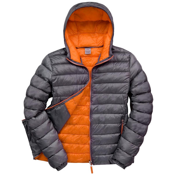 Result Urban Mens Snow Bird Hooded Jacket 3XL Grå/Orange Grey/Orange 3XL