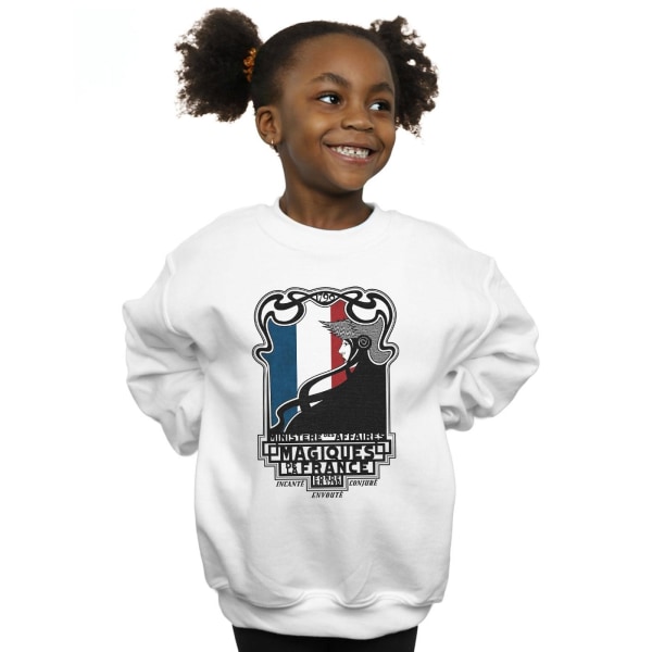 Fantastic Beasts Girls Magiques De La France Sweatshirt 9-11 Ye White 9-11 Years