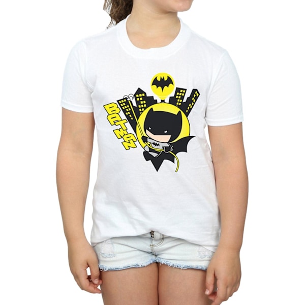 DC Comics Girls Chibi Batman Swinging Bomull T-shirt 12-13 år White 12-13 Years