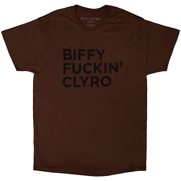 Biffy Clyro Unisex Vuxen Fucking T-Shirt XL Brun Brown XL