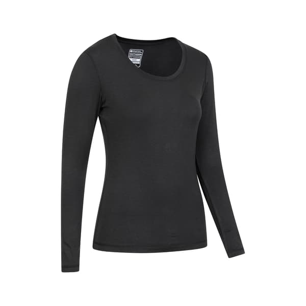 Mountain Warehouse Damernas Keep The Heat Rundhalsad Termisk Black 10 UK
