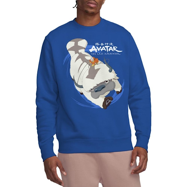 Avatar: The Last Airbender Unisex Vuxen In Flight Appa Sweatshirt Royal Blue M