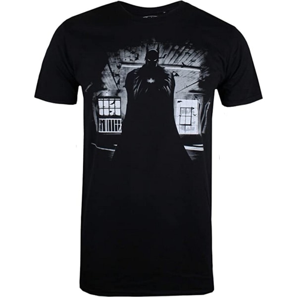 Batman: The Dark Knight Mens bomull T-shirt XL Svart/Vit Black/White XL