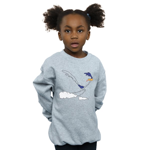 Looney Tunes Girls Road Runner Running Sweatshirt 7-8 år Spo Sports Grey 7-8 Years