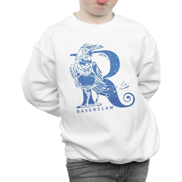 Harry Potter Pojkar Ravenclaw Glitter Sweatshirt 7-8 År Vit White 7-8 Years