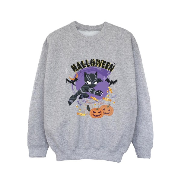 Marvel Girls Black Panther Halloween Sweatshirt 7-8 Years Sport Sports Grey 7-8 Years