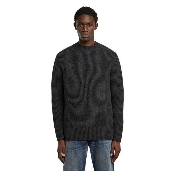 G-Star Herr Ribbstickad Regular Jumper L Grå Grey L