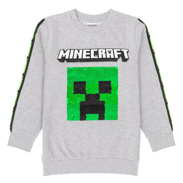 Minecraft Barn/Barn Sequin Flip Sweatshirt 7-8 År Grå Grey 7-8 Years