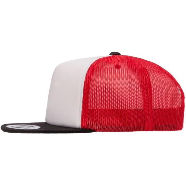 Flexfit By Yupoong Foam Trucker Cap med vit front One Size R Red/White/Black One Size