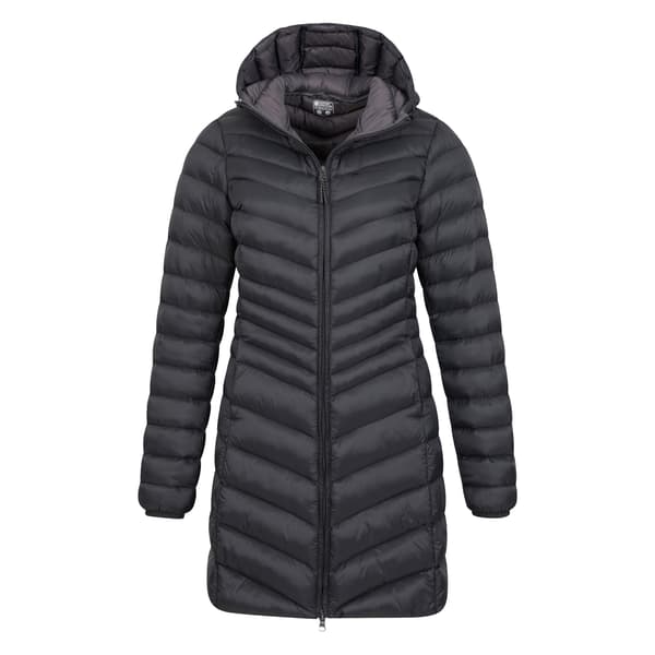 Mountain Warehouse Dam/Damer Florence Lång Vadderad Jacka 8 Black 8 UK