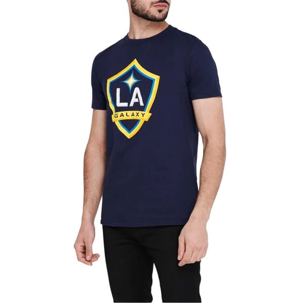LA Galaxy Herr MLS Logotyp Bomulls T-Shirt S Blå Blue S