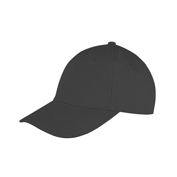 Result Headwear Memphis 6 Panel Borstad Bomull Låg Profil Bas Black One Size