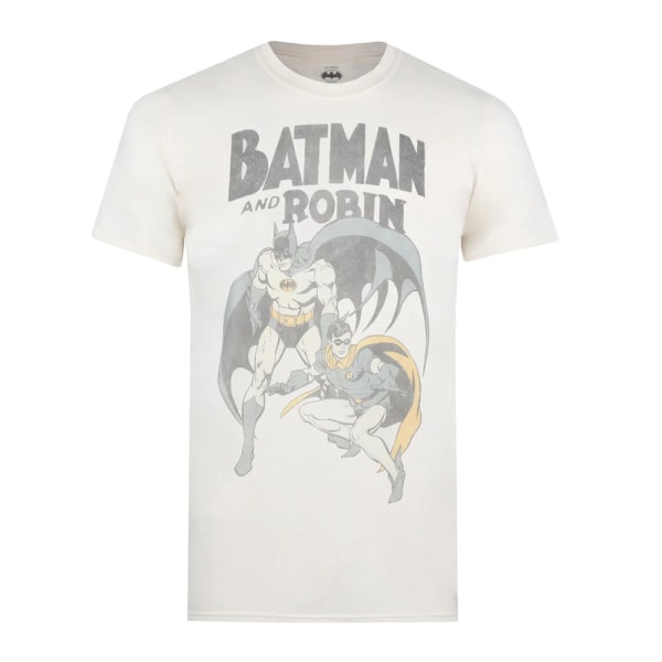 Batman Mens Batman And Robin Vintage T-Shirt XL Natural Natural XL