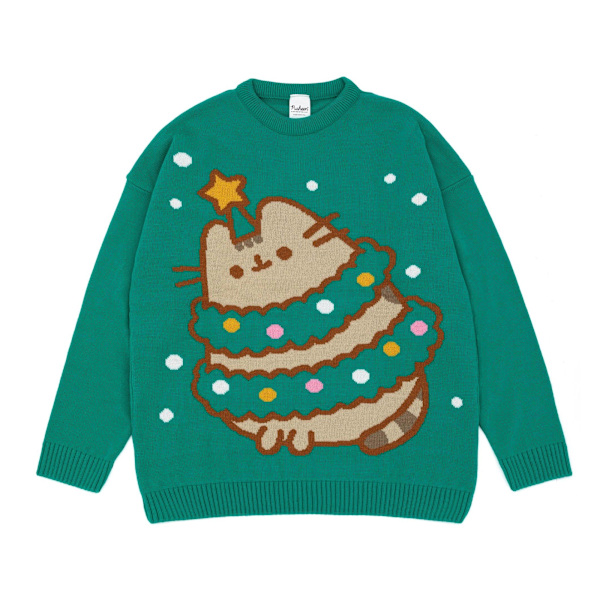 Pusheen Dam/Dam Knitted Jultröja M Grön Green M