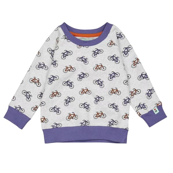 Cykel Barn/Kids All-Over Print Tröja 0-6 Månader Grå Grey 0-6 Months