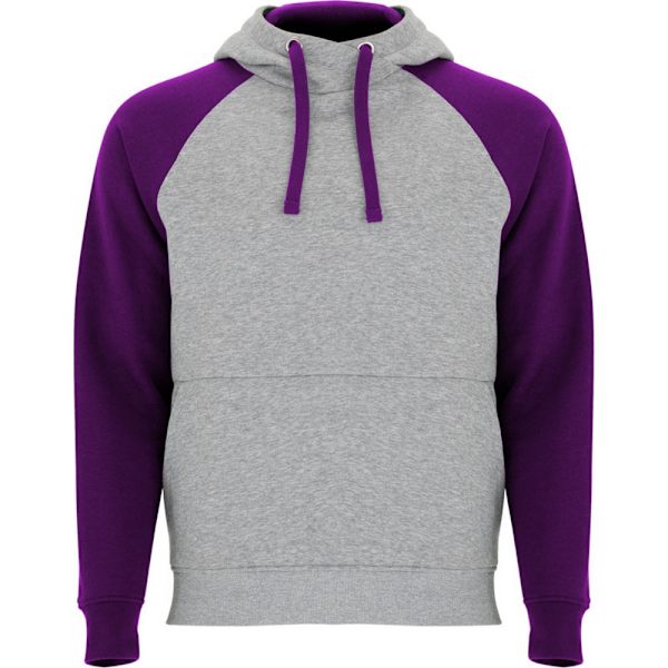 Roly Badet Tvåfärgad Hoodie med Dragsko för Barn 5-6 År Heather Grey/Purple 5-6 Years