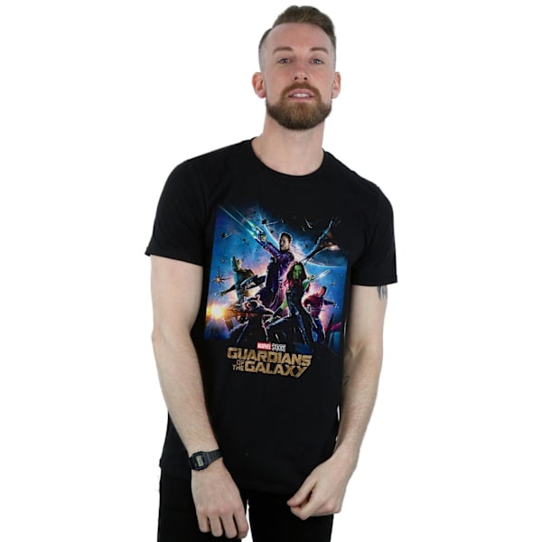 Marvel Studios Herrar Guardians Of The Galaxy Poster T-Shirt XXL Black XXL