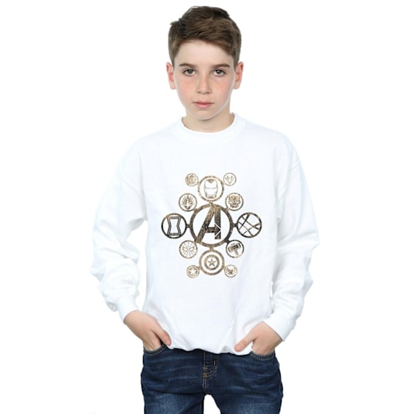 Marvel Boys Avengers Infinity War Icons Sweatshirt 9-11 år W White 9-11 Years