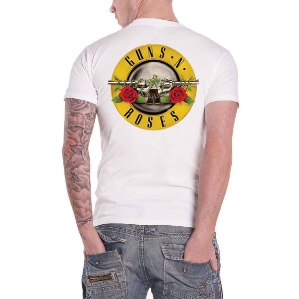 Guns N Roses Unisex Adult Classic Logo T-Shirt XXL Vit White XXL