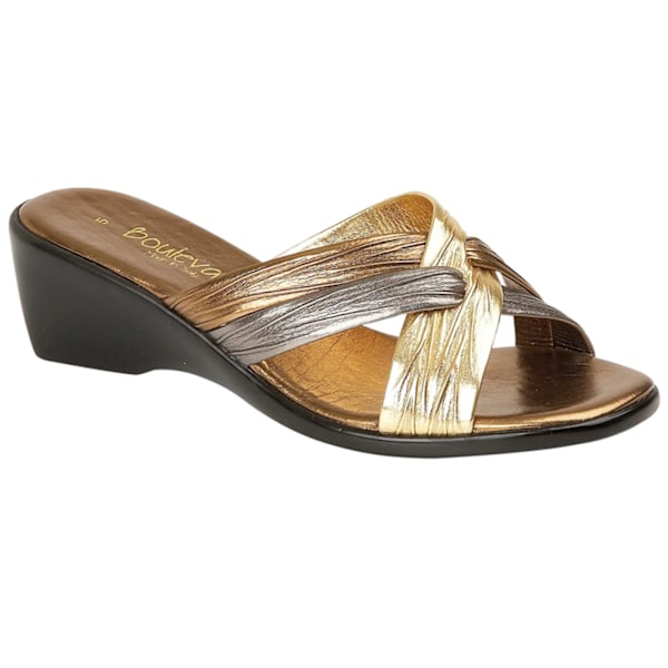 Boulevard Dam/Dam X Over Mule Sandaler 3 UK Brons/Tenn/ Bronze/Pewter/Gold 3 UK