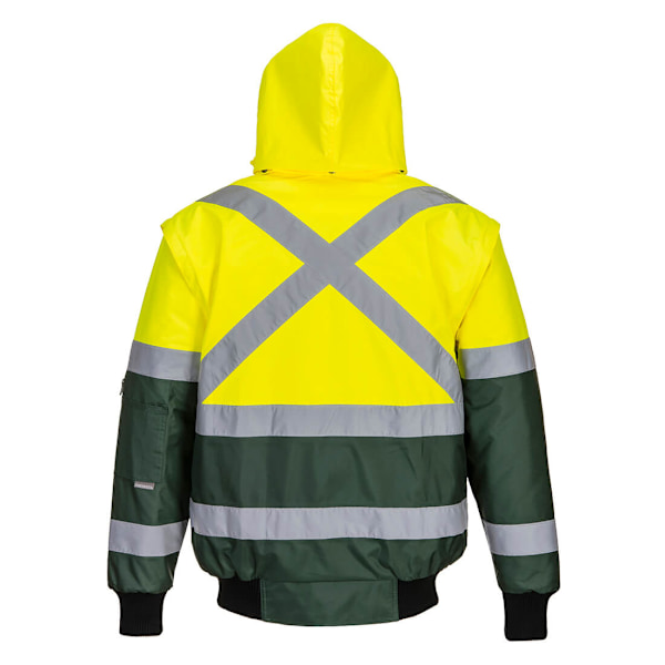 Portwest Herr 3 i 1 Hi-Vis Bomberjacka M Gul/Grön Yellow/Green M