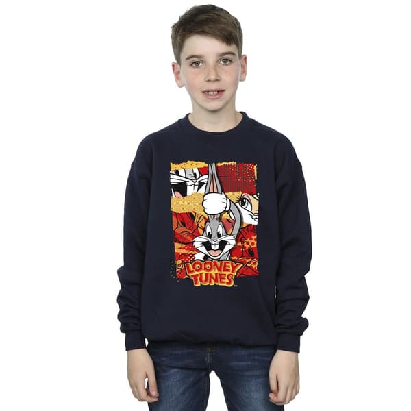 Looney Tunes Pojkar Bugs Rabbit Comic Nyår Tröja 7-8 År Navy Blue 7-8 Years