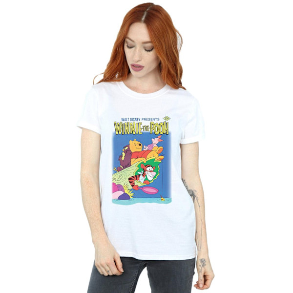 Disney Womens/Ladies Winnie The Pooh Poster Cotton Boyfriend T-shirt White 5XL