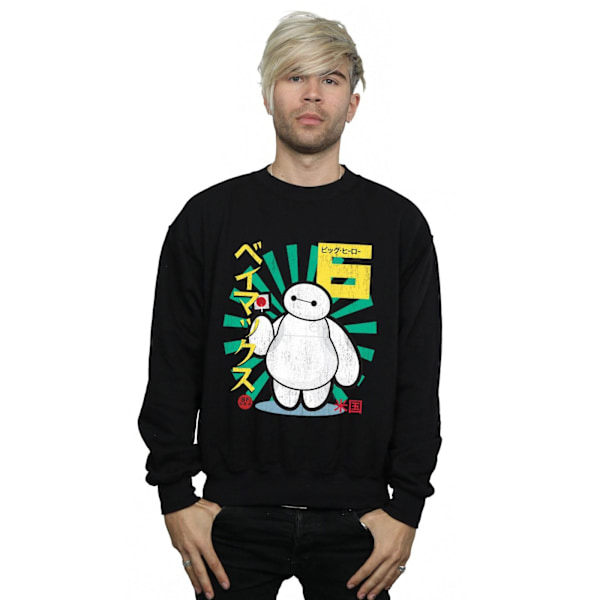 Disney Herr Big Hero 6 Baymax Lollypop Sweatshirt XXL Svart Black XXL