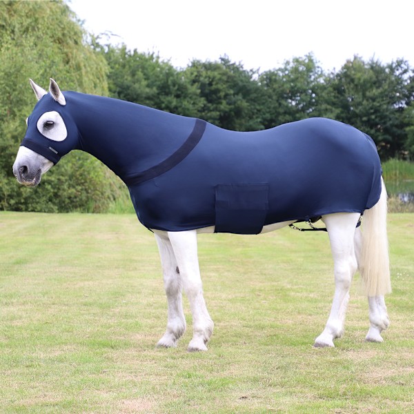 Hy Flex Wrap Neck Lycra Hästtäcke Cob Navy Navy Cob