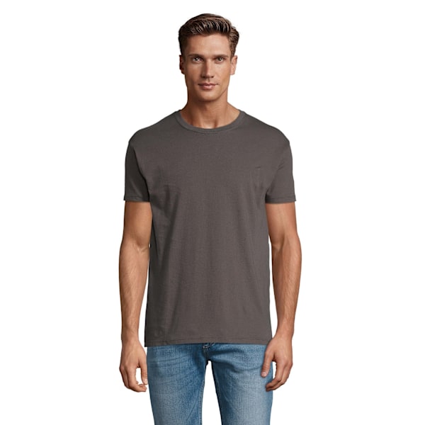 SOLS Regent Kortärmad T-shirt för män M Mörkgrå Dark Grey M