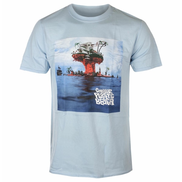 Gorillaz Unisex Adult Plastic Beach Cotton T-Shirt XXL Ljus Blå Light Blue XXL