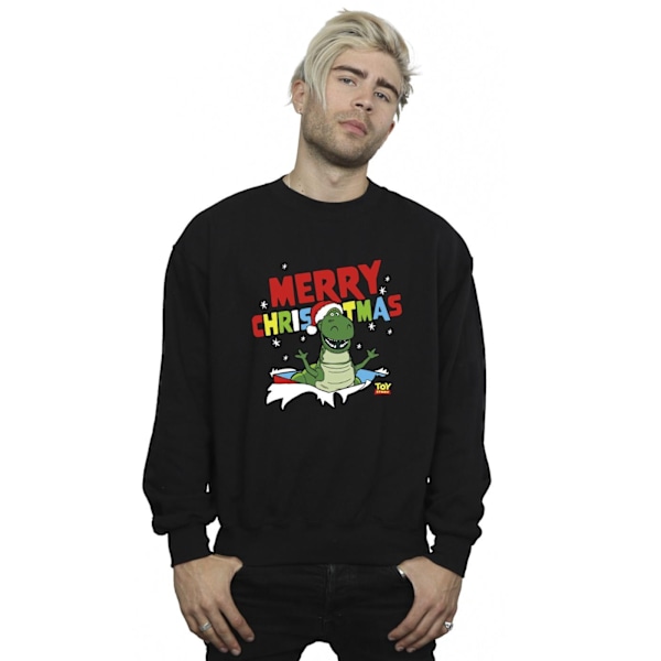 Disney Herr Toy Story Rex Jul Burst Sweatshirt 4XL Svart Black 4XL