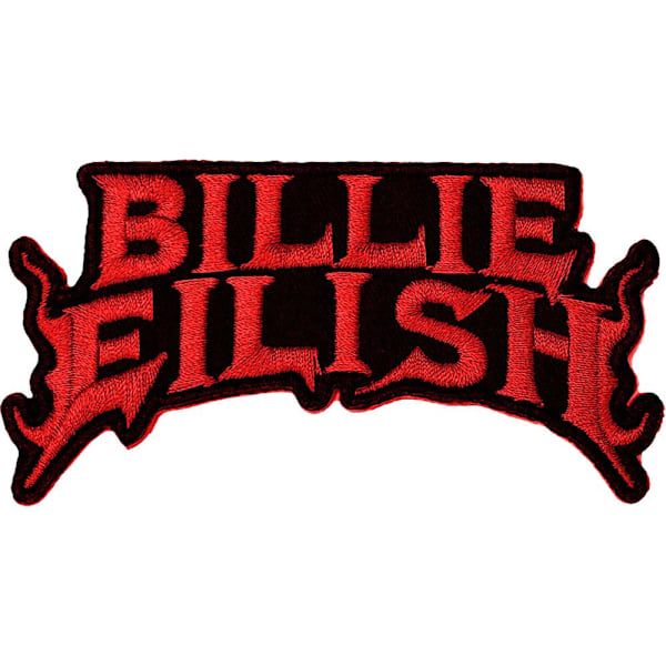 Billie Eilish Flames Strykjärnsmärke One Size Röd/Svart Red/Black One Size
