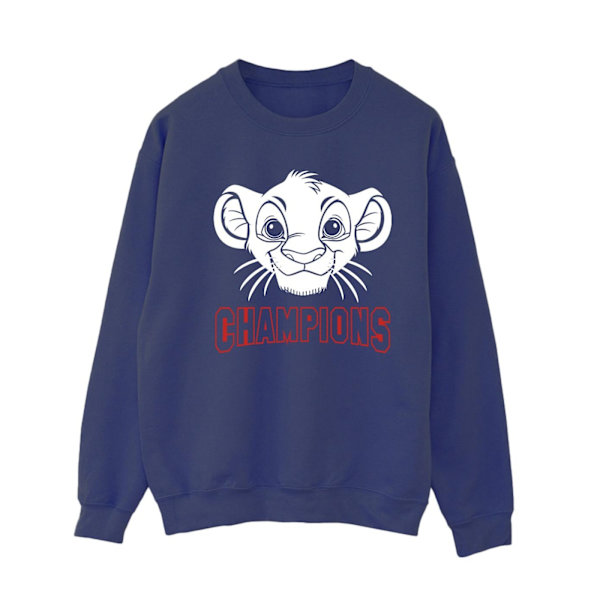 Disney Dam/Kvinnor Lejonkungen Simba Ansikte Champion Sweatshirt Navy Blue M