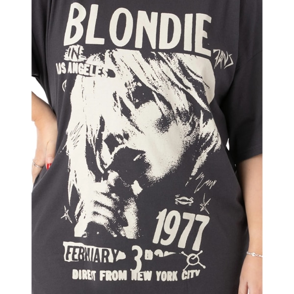 Blondie Dam/Dam Oversized T-Shirt Klänning M Kolgrå Charcoal Grey M