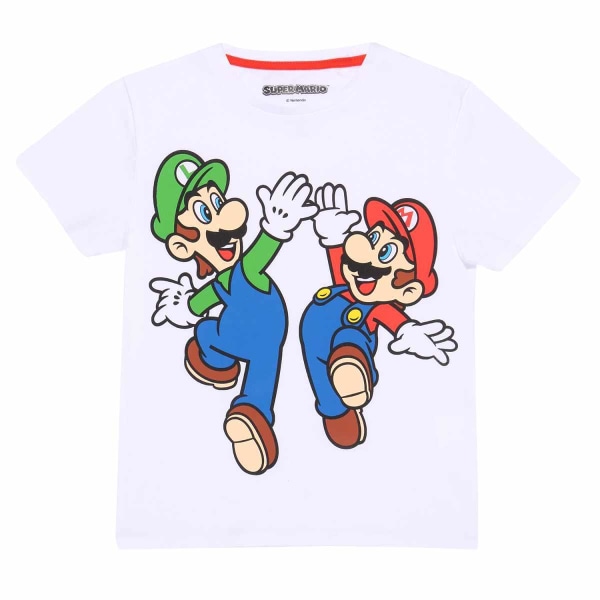 Super Mario barn/barn Mario & Luigi T-shirt 12-13 år Wh White 12-13 Years