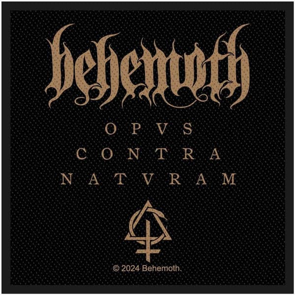 Behemoth Opvs Contra Natvram Vävd Patch One Size Svart/Guld Black/Gold One Size