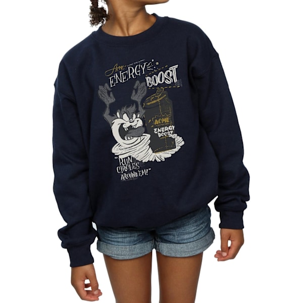 Looney Tunes Girls Taz Energy Boost Sweatshirt 5-6 år Marinblå B Navy Blue 5-6 Years