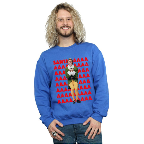 Elf Herr Buddy Santa Scream Sweatshirt XXL Royal Blue Royal Blue XXL