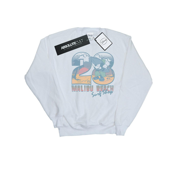 Disney Girls Mickey Mouse Surf Shop Sweatshirt 5-6 år Vit White 5-6 Years