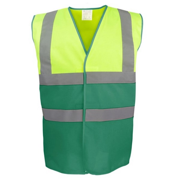 Yoko Unisex Vuxen Tvåfärgad Hi-Vis Väst S Gul/Paramedic Grön Yellow/Paramedic Green S